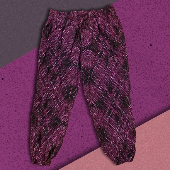 Faded Glory Pants - 💛3/$10 Drawstring Patterned Jogger Pants Plus